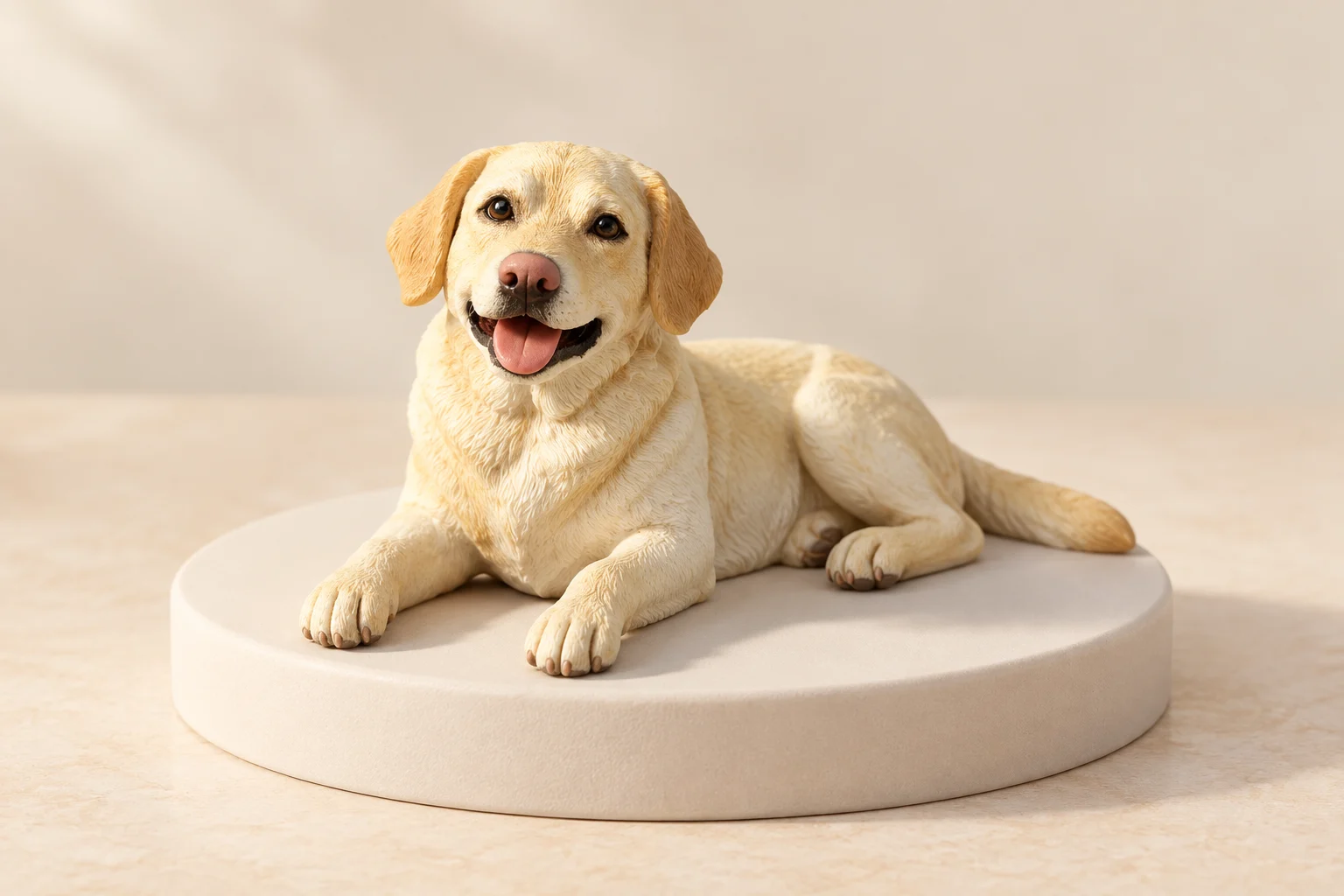 写真をもとに作る犬のオーダーメイド置物の仕上がりイメージ